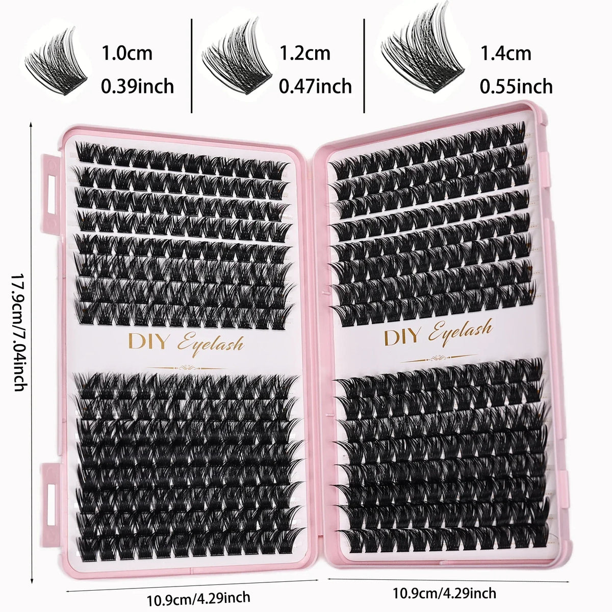 384pcs Cluster Lashes Mixed Tray | DIY Natural Look Eyelash Extension