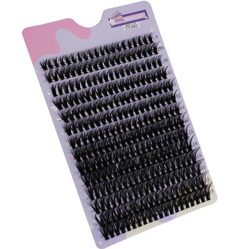 14 Rows 280 Clusters 40D Mix 9-16mm Cluster Lashes | Natural Thick Strip Eyelash Extensions
