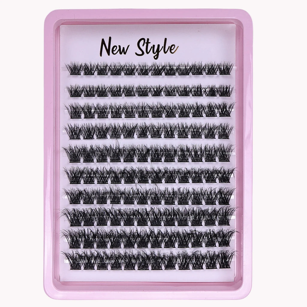 Lash Clusters 120pcs Cluster Lashes 8-16mm Individual Lashes Extensions Natural Look Lashes D Curl Fluffy Cluster DIY Eyelash